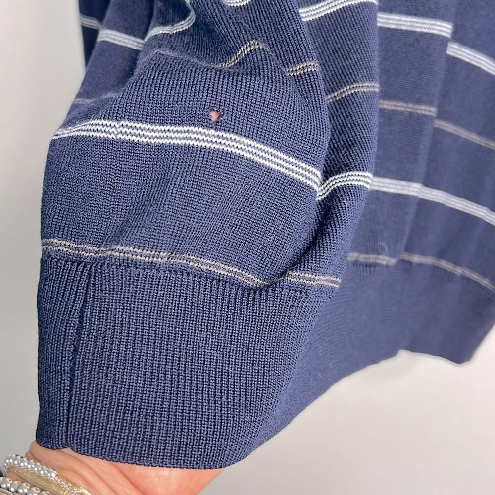 Grant Thomas Italian Merino Wool Polo Sweater size L - Picture 7 of 8